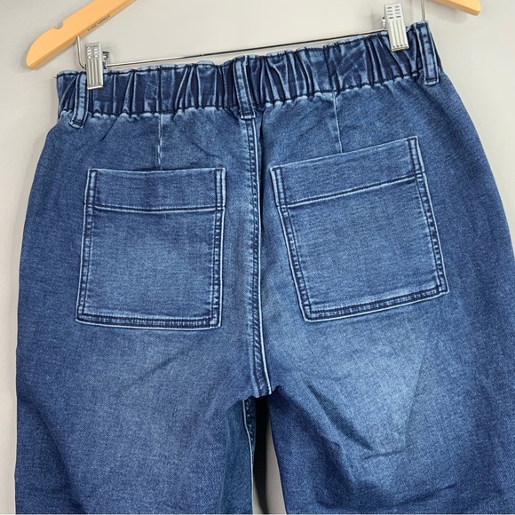 J. Crew Denim Paper Bag Utility Jogger Denim jeans. Women’s Size 28. Dark Wash. - Picture 5 of 8